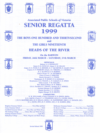 1999 program cover